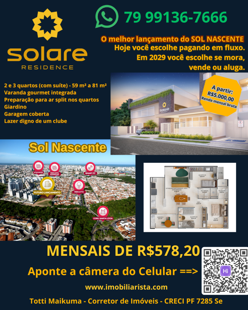 Pouca gente sabe, mas ainda existem apartamentos novos em Aracaju que você entra pagando pouco e só financia no final da obra. (1)